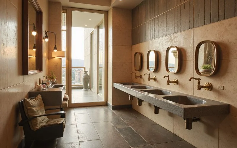 Pet spa wash station in a luxury tower