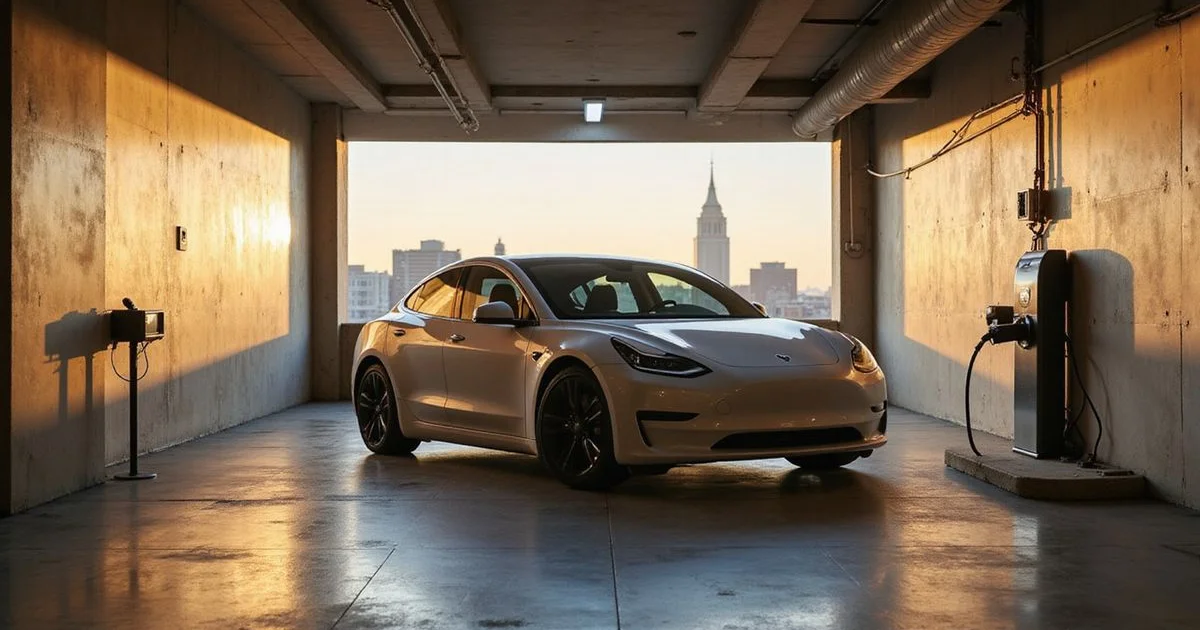 Electric car charging in a high rise garage