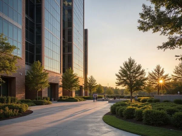 Legacy West high rise towers near corporate campuses in Plano