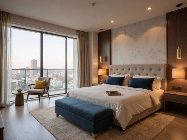 One-bedroom high rise apartment in Victory Park with a city view