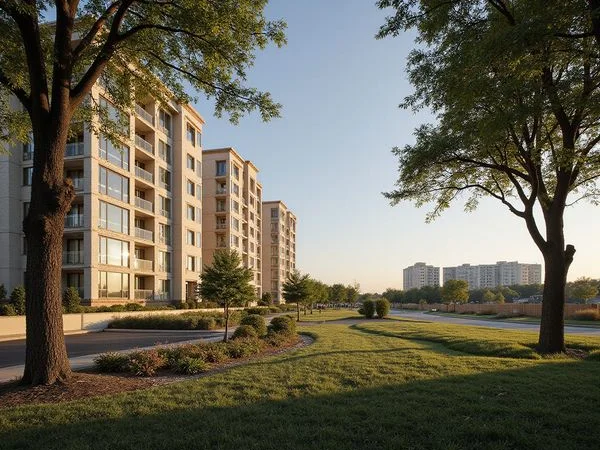 New residential towers along Turtle Creek Boulevard